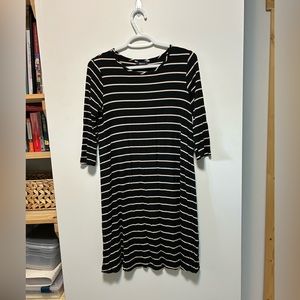 Women’s Small Reitmans Brown and Black Striped Dress